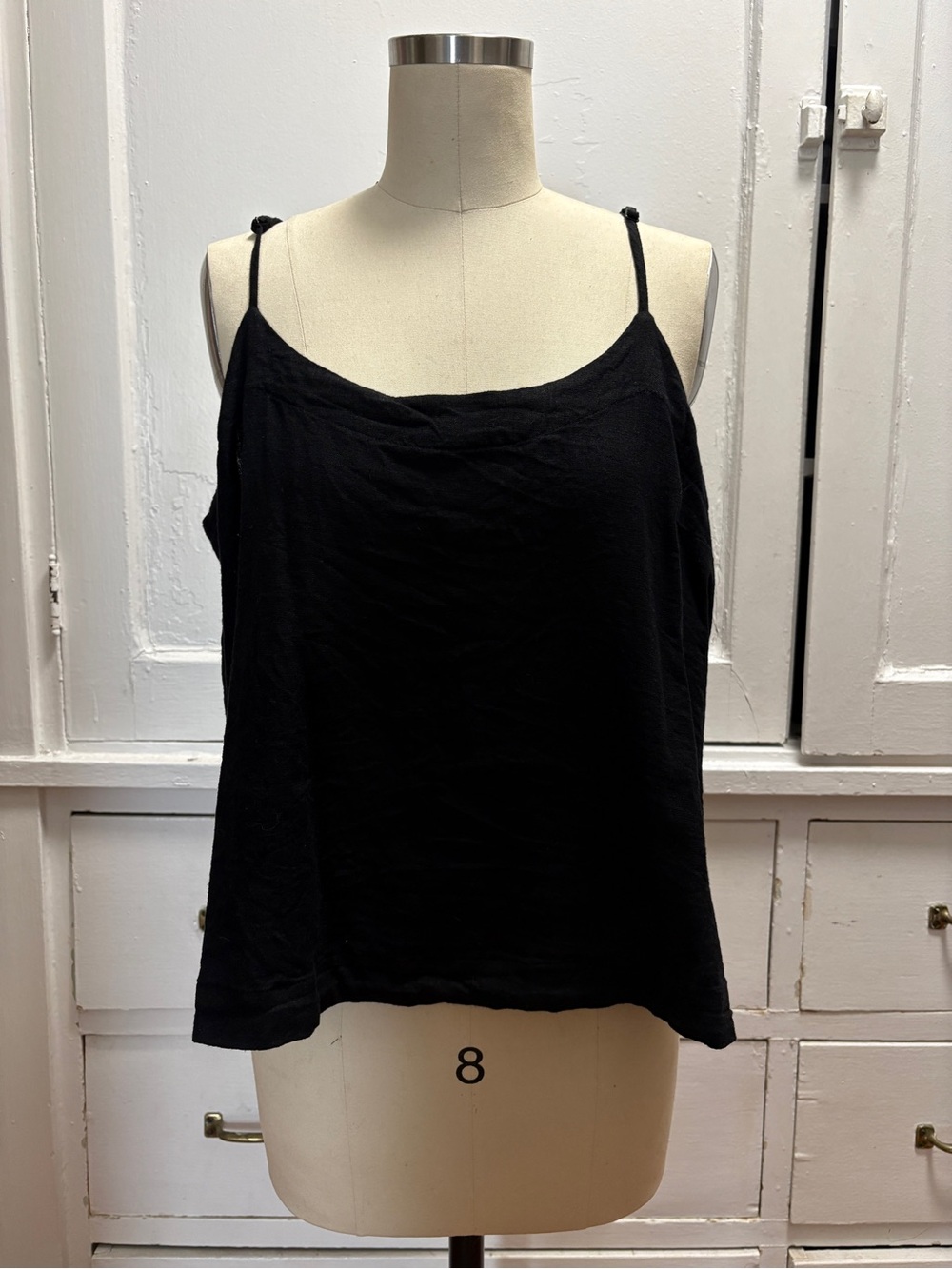 NWOT A New Day Black Cami XL - Linen/Rayon Blend